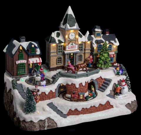 VILLAGE DE NOEL GARE+PATINEURS MV/MS 26L T