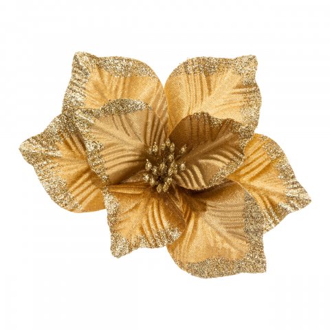 SUJET DE NOEL POINSETTIA OR