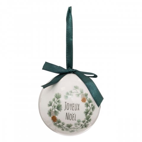 BOULE DE NOEL PAPIER IMPR REFUGE 75MM