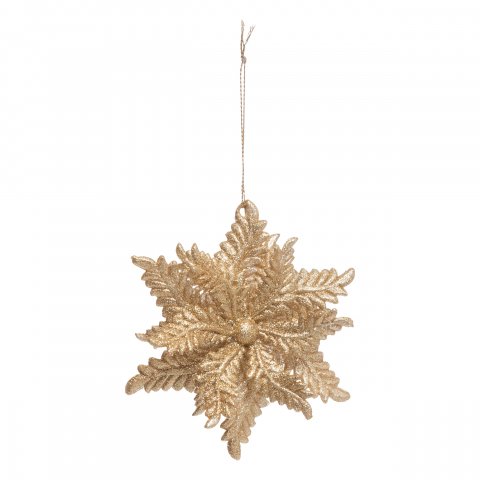 SUJET DE NOEL PLAST FLEUR CUIVRE 11CM