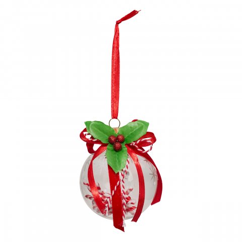 BOULE DE NOEL PLAST INT SUCRE ORGE 8MM