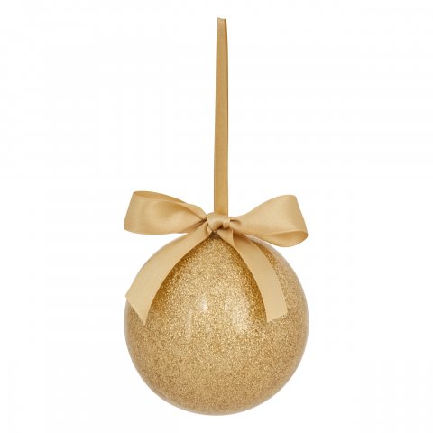 BOULE DE NOEL PAPIER UNIE OR 90MM